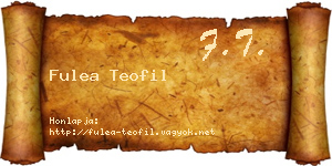 Fulea Teofil névjegykártya